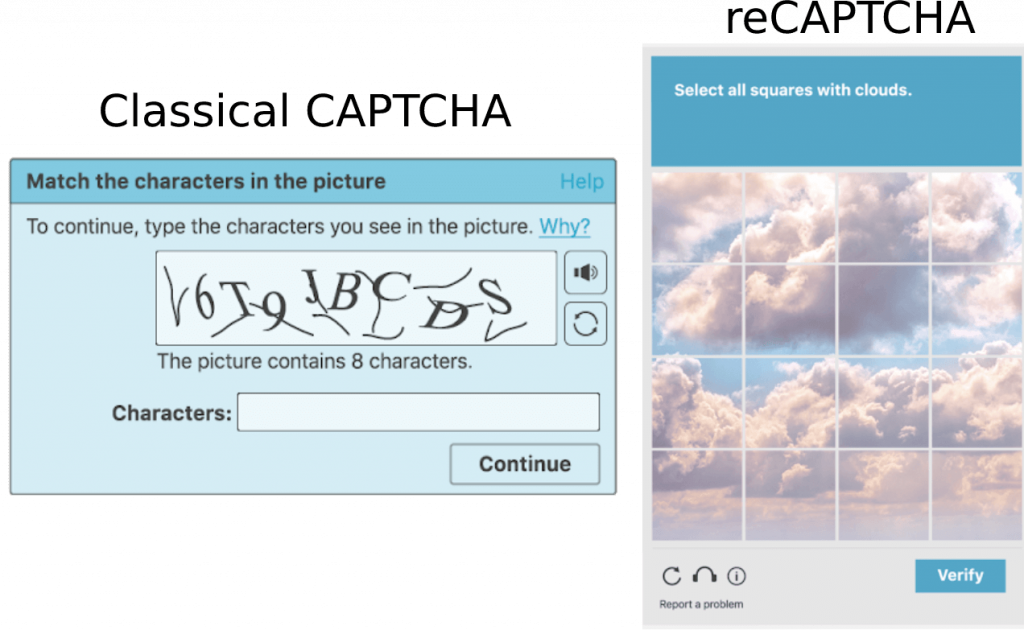 captcha vs recaptcha